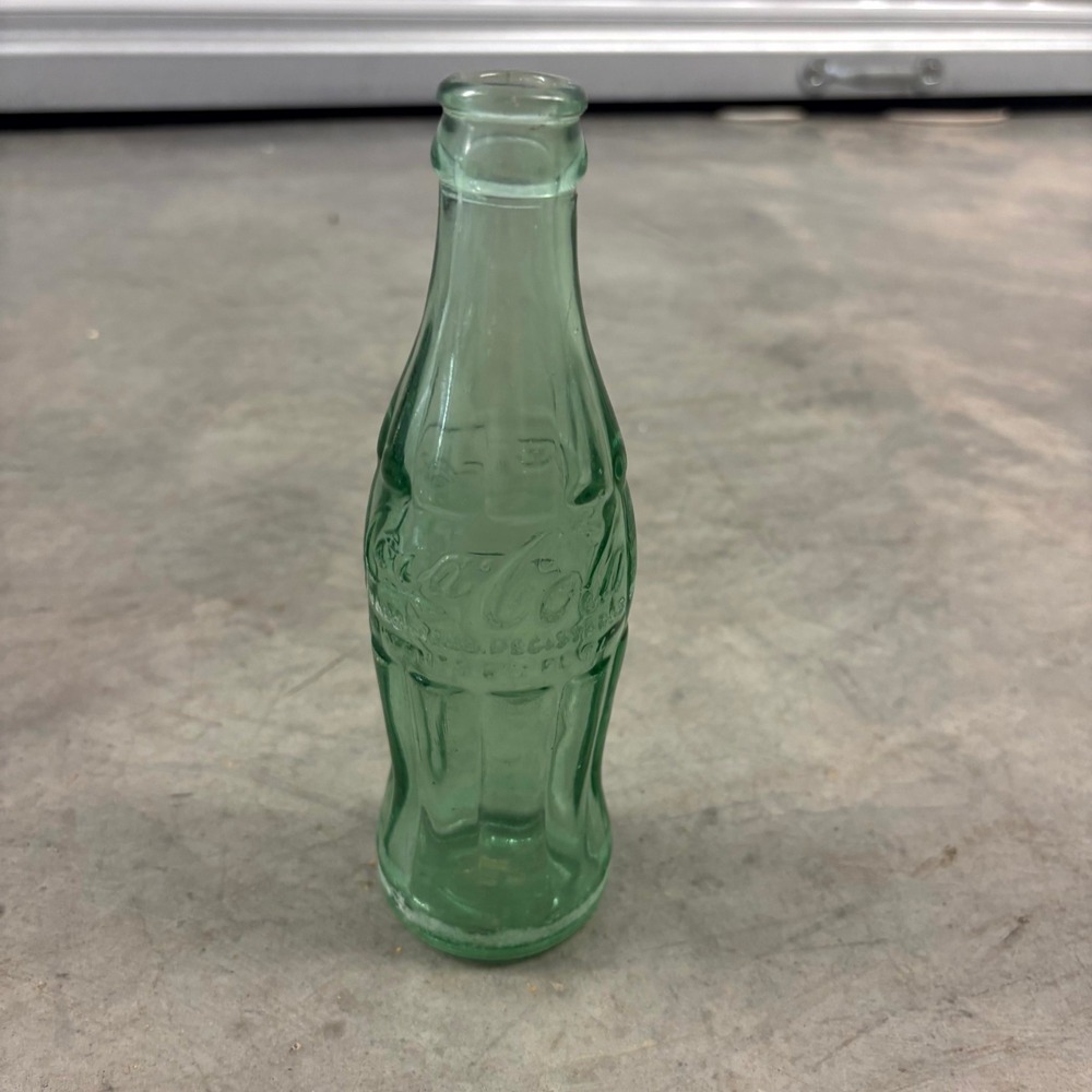 Vintage Coca-Cola 6.5 oz Green Hobbleskirt Glass Bottle Dunn NC Embossed